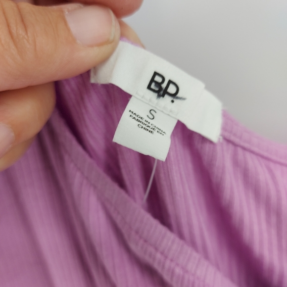 bp One-Shoulder Rib Tank Top cropped - Picture 4 of 7